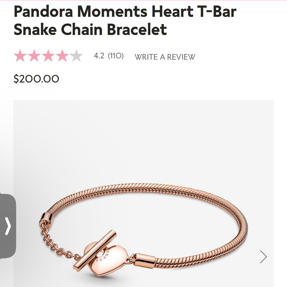 Pandora moment rose gold plated bracelet new